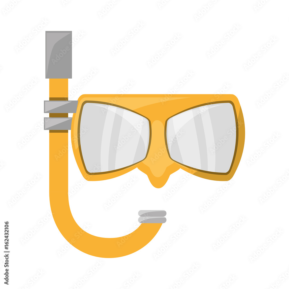 Diving mask isolated