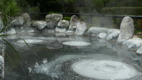 Oniishibozu Jigoku hot spring in Beppu, Japan  photo