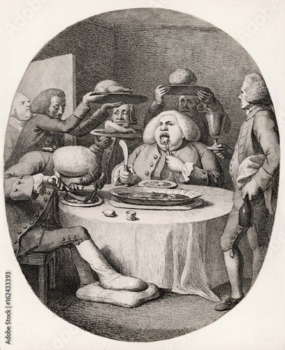 Doctor Johnson Eating. Date: 1709 - 1784