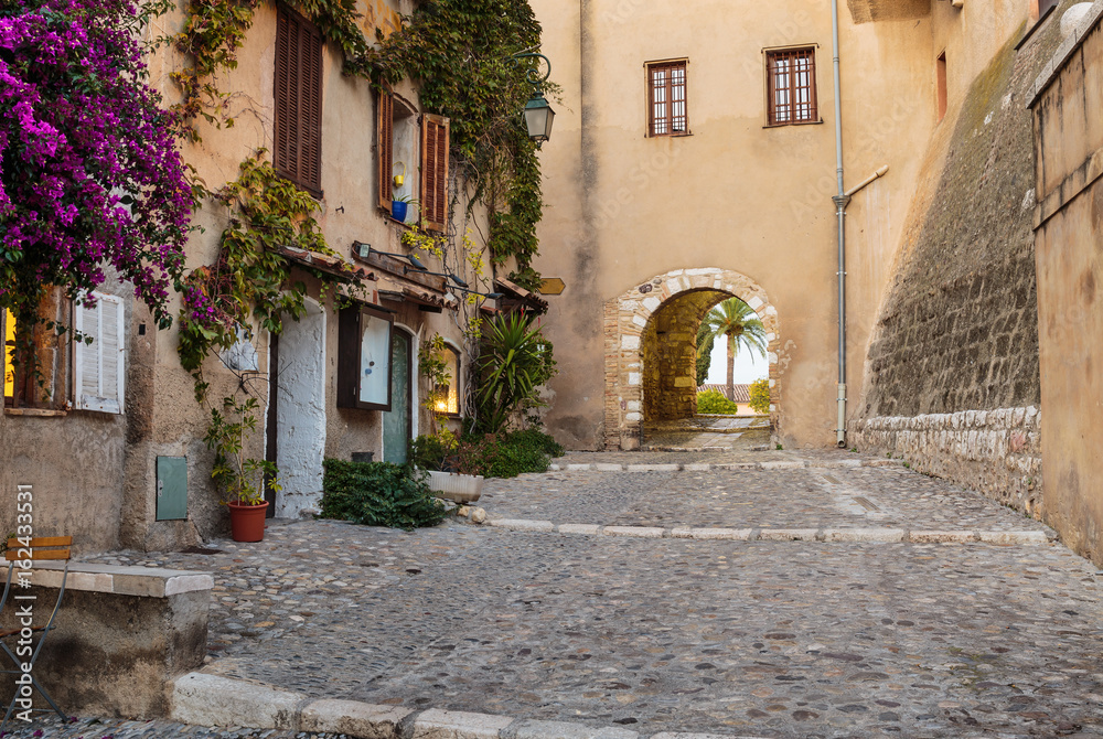 Street in the old town in France