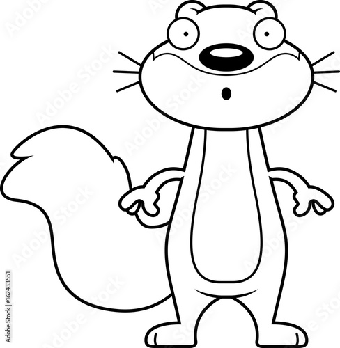 Surprised Cartoon Squirrel