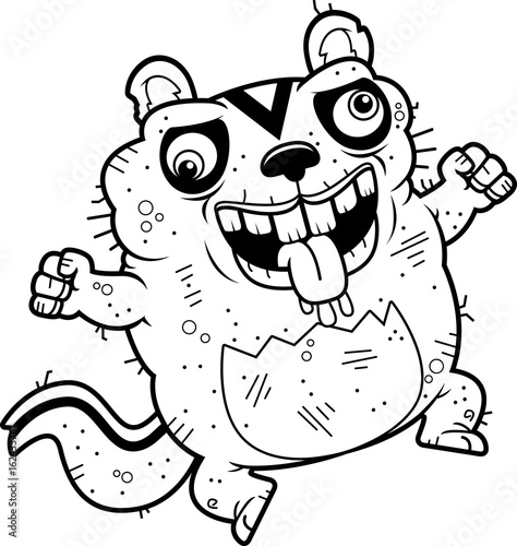Cartoon Crazy Ugly Chipmunk
