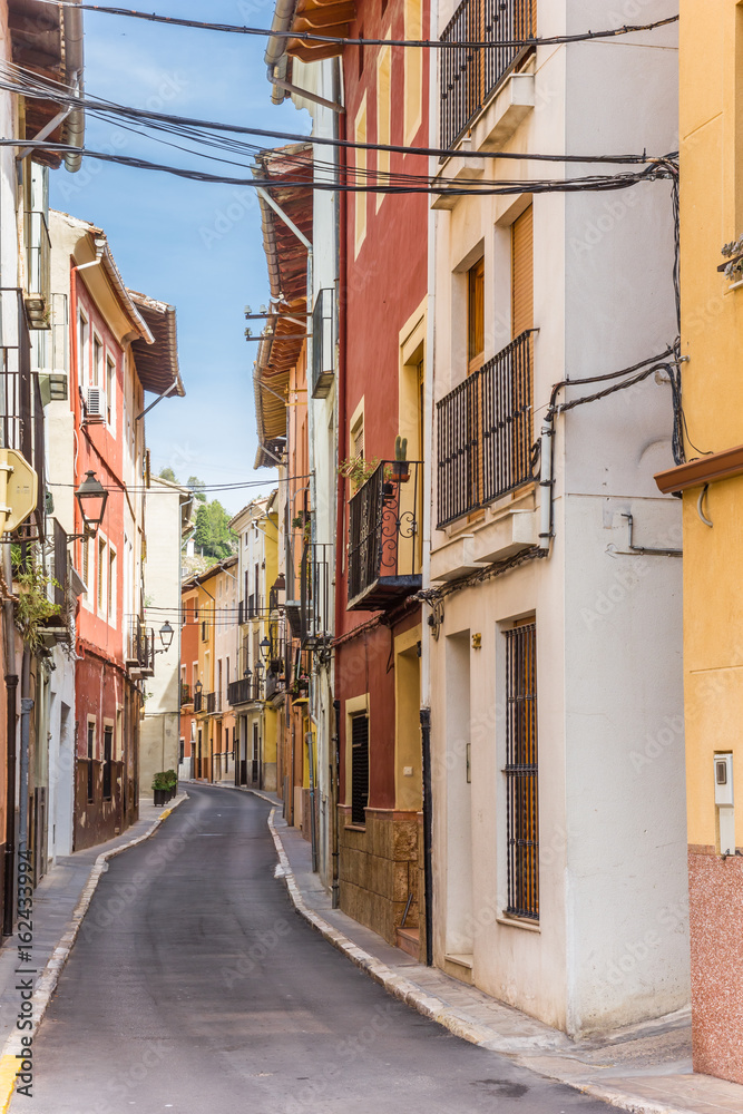 Colorful street in the historic center of Xativa