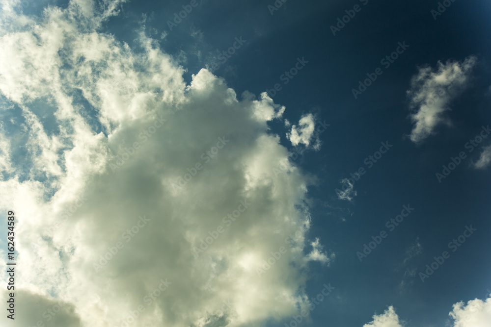 Sky and clouds / Deep blue dramatic cloudscape