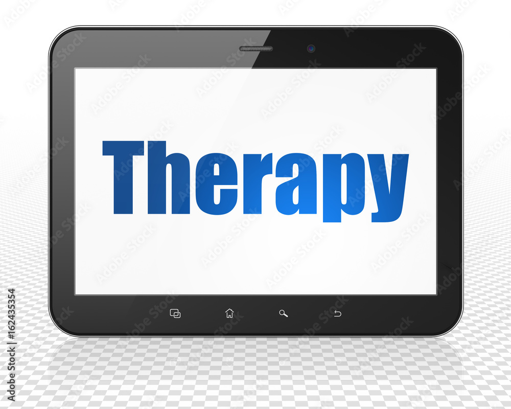 Health concept: Tablet Pc Computer with Therapy on display Health concept: Tablet Pc Computer with Therapy on display