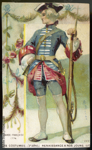 Costume - French Guard1774. Date: 1774