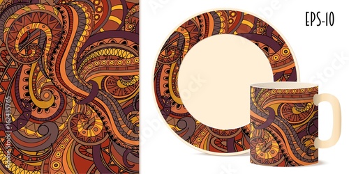 colorful aztec pattern for dishes