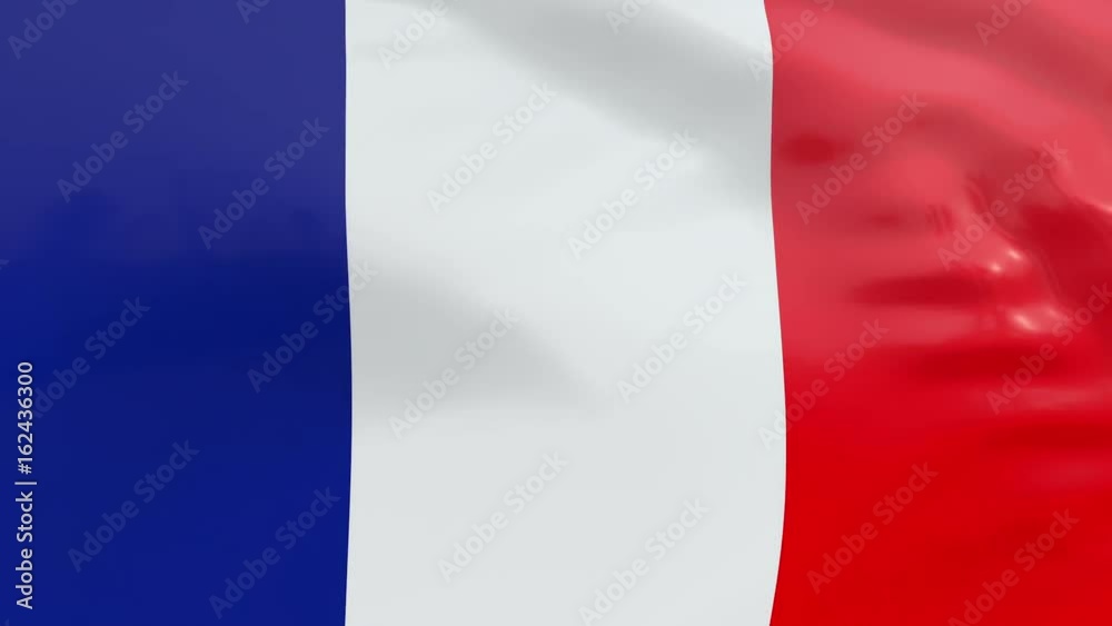 High quality looped animation of a patriotic flag of France in the wind. You can easily integrate it into your own compositions. Ideal for sport events, led screen, international competitions High quality looped animation of a patriotic flag of France in the wind. You can easily integrate it into your own compositions. Ideal for sport events, led screen, international competitions