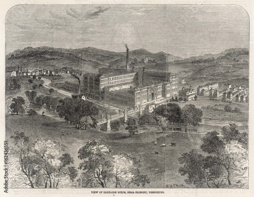 Saltaire - Exterior View. Date  1859