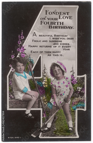 Fourth Birthday. Date: 1920s  photo