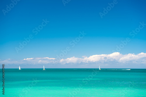 Fototapeta Naklejka Na Ścianę i Meble -  Beautiful marine view on caribbean sea