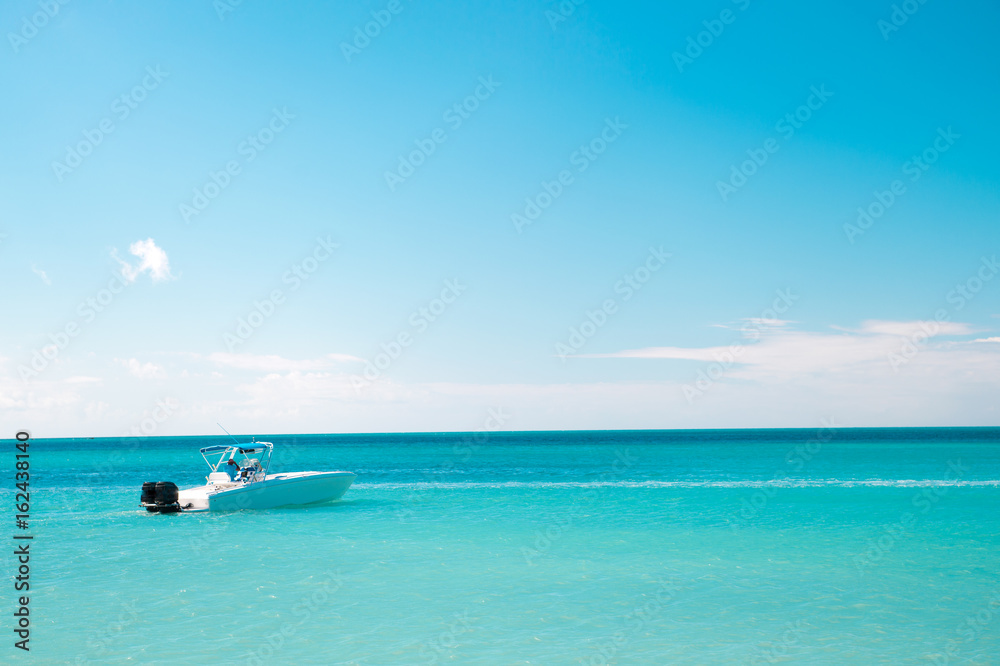 yacht boat at Exotic beautiful marine beach of Antigua St. Johns yacht boat at Exotic beautiful marine beach of Antigua St. Johns