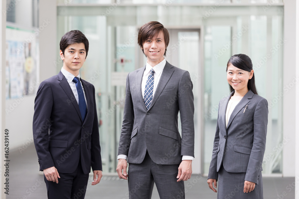 portrait of young businessgroup in office portrait of young businessgroup in office