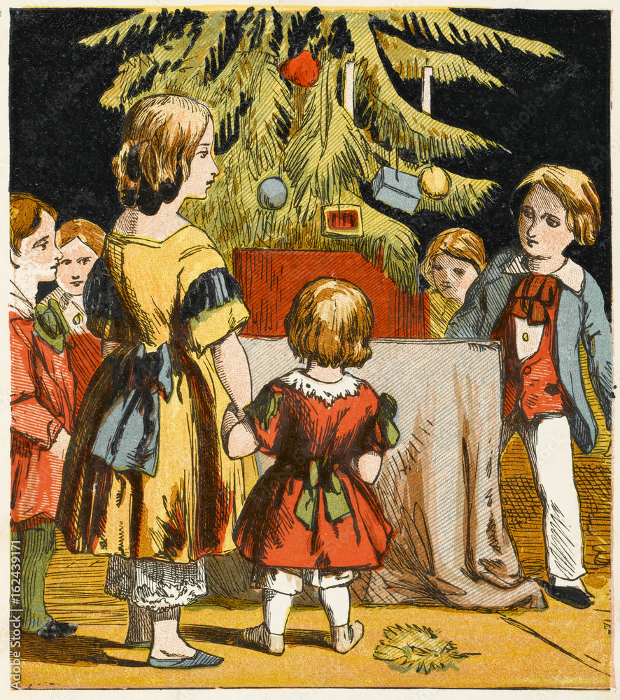 Xmas Tree in Action 1867. Date: 1867