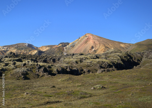 The Landmannalaugar - Thorsmork route is called "Laugavegurinn", The Hot Spring Route, which is very appropriate. It is clearly marked between the huts in Landmannalaugar, Hrafntinnusker (Obsidian Ske