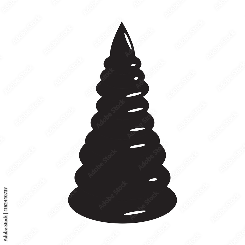 Isolated silhouette of a pyramid stack toy, Vector illustration Isolated silhouette of a pyramid stack toy, Vector illustration