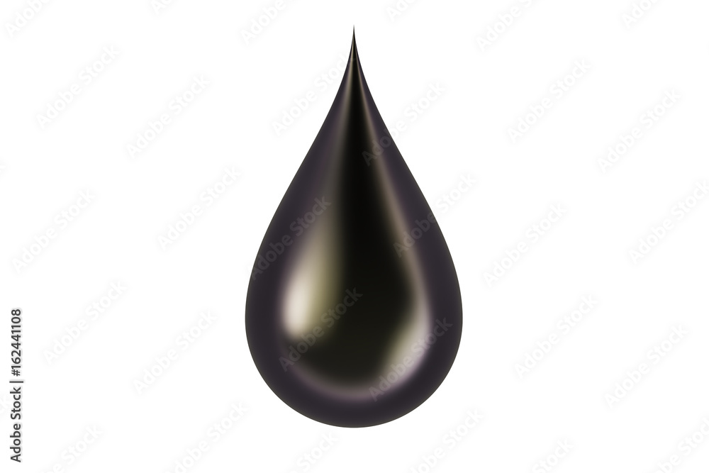 black oil drop, 3D rendering black oil drop, 3D rendering