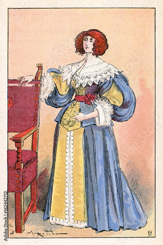 Frenchwoman 1640. Date: circa 1640