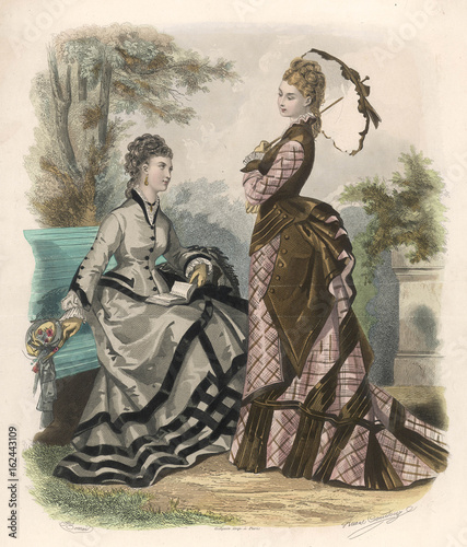 Billede på lærred Fashions - Toudouze 1875. Date: 1875