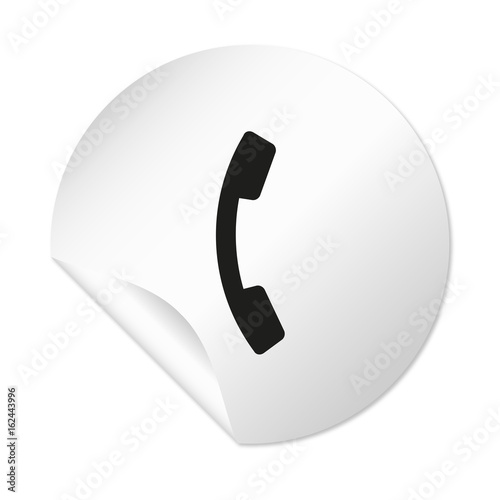 Runder Sticker - Telefon Hörer