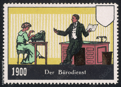 Businessman Secretary. Date: 1900