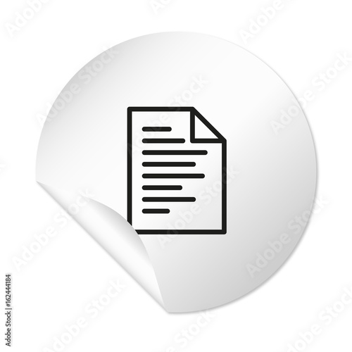 Runder Sticker - Dokument