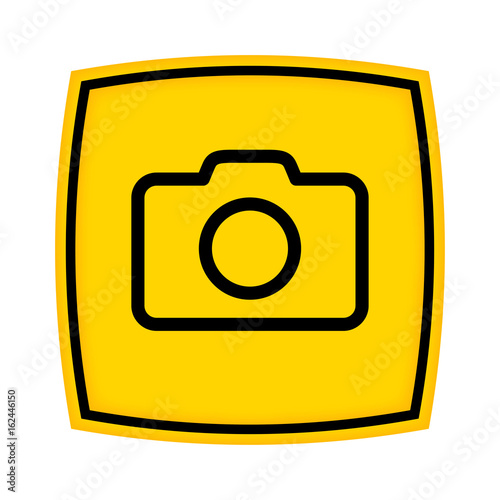 gelbes Schild - Icon - Kamera