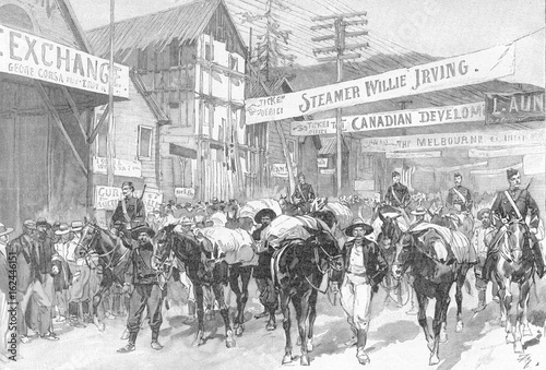 Klondike Gold Rush. Date: 1899 photo