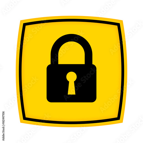 gelbes Schild - Icon - Schloss