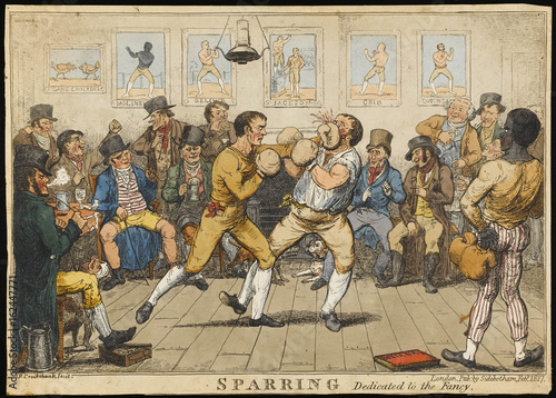 Tableau sur toile Sparring. Date: February 1817