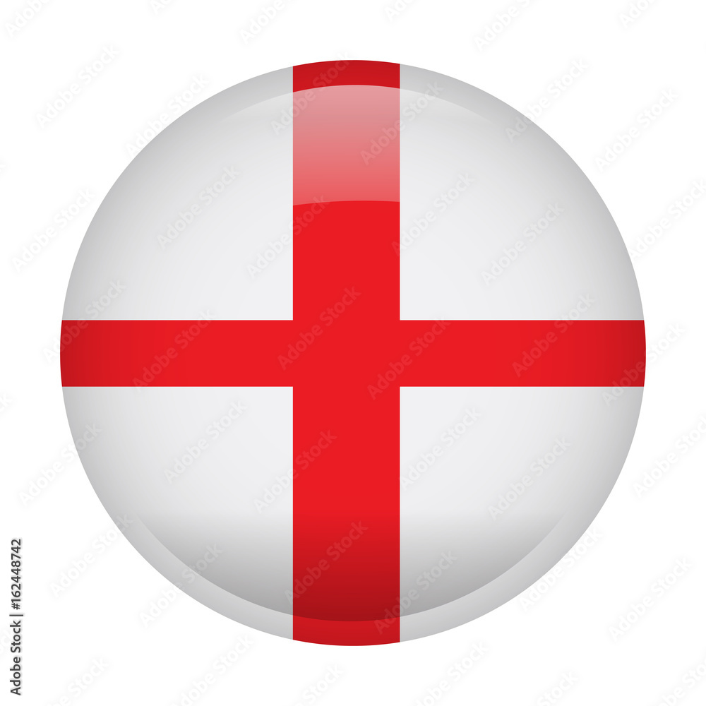 Isolated flag of England on a button, Vector illustration Isolated flag of England on a button, Vector illustration