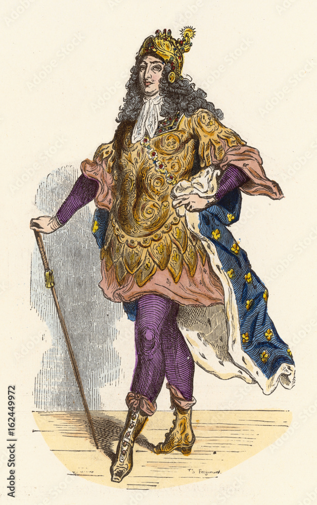 Louis XIV in Costume. Date: 1638-1715 Stock Photo