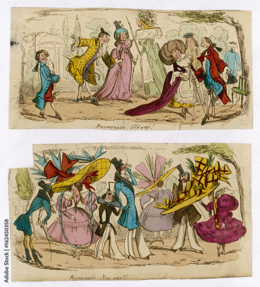 Costume Satire - Heath. Date: circa 1830