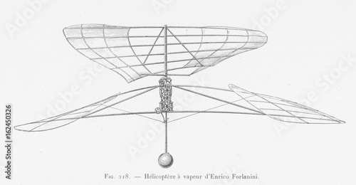 Forlanini Helicopter. Date: 1877 photo