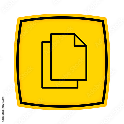 gelbes Schild - Icon - Formular