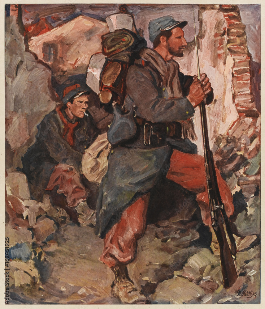 French Infantrymen. Date: 1915