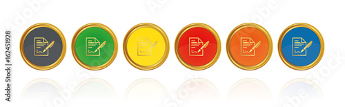 Unterschrift - Goldene Buttons