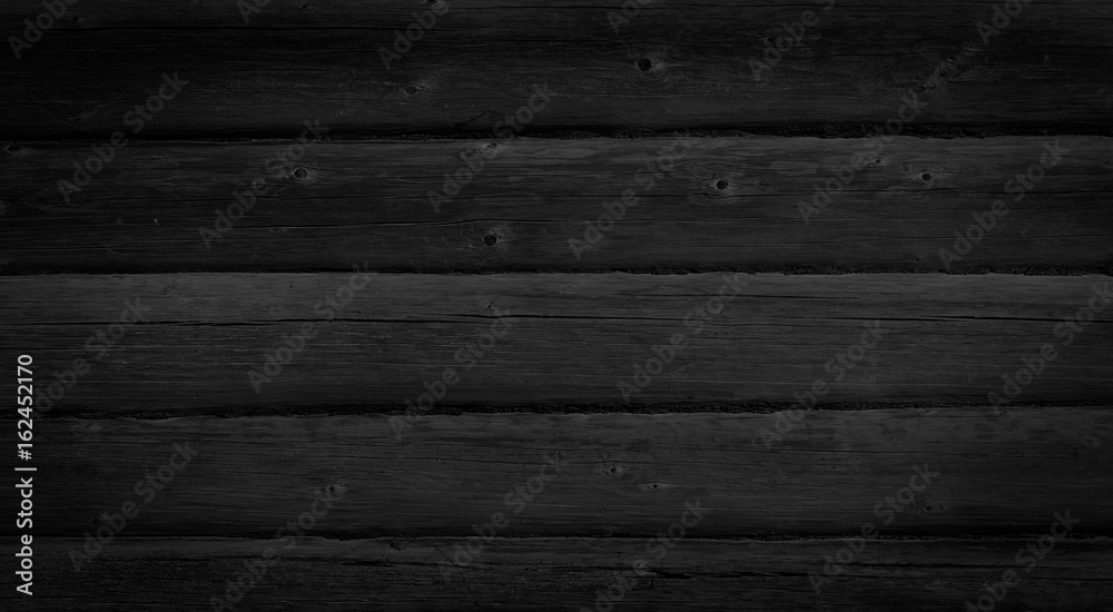 Fototapeta premium Black wooden texture background.