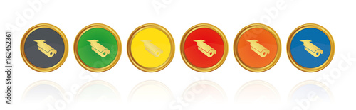 Überwachungskamera - Goldene Buttons