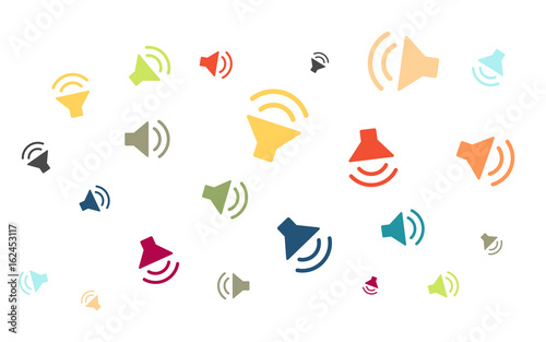 Wallpaper Mural Viele bunte Lautsprecher Symbole Torontodigital.ca