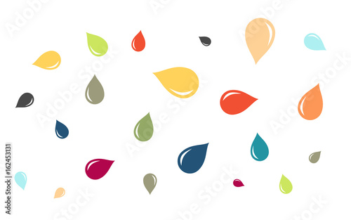 Viele bunte Tropfen