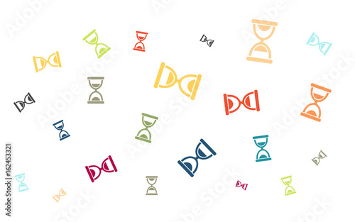 Viele bunte Sanduhren