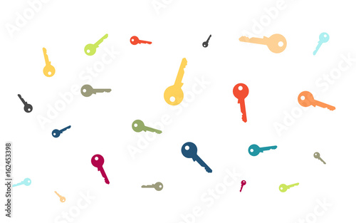 Viele bunte Schlüssel