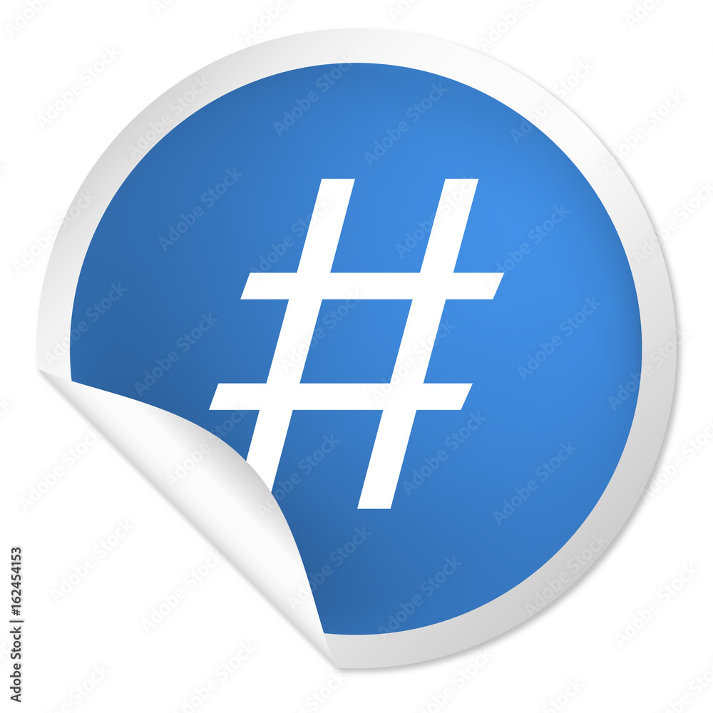 Obraz premium runder Sticker blau - Raute