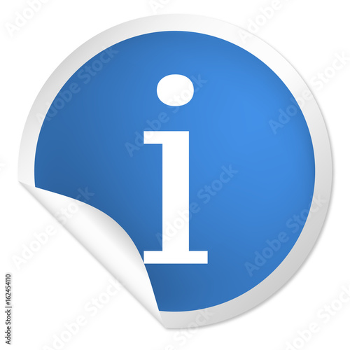 runder Sticker blau - Info - Kundenservice