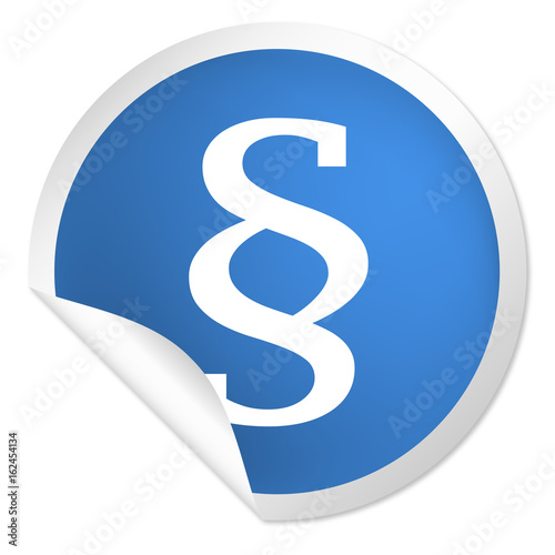 runder Sticker blau - Paragraph