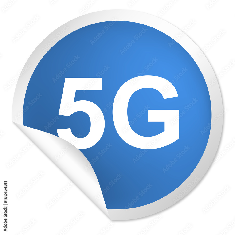 runder Sticker blau - 5G Breitband runder Sticker blau - 5G Breitband