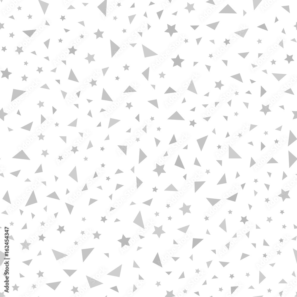 Gray star and triangle pattern. Seamless vector background Gray star and triangle pattern. Seamless vector background