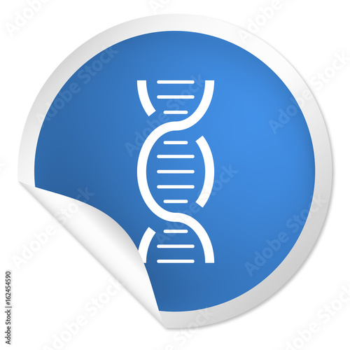 runder Sticker blau - DNS
