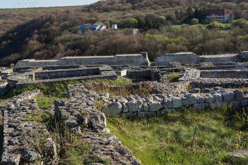 Archaeological site Shumen fortress near Town of Shoumen, Bulgaria photo